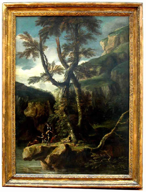 Soldiers in a Rocky Gorge